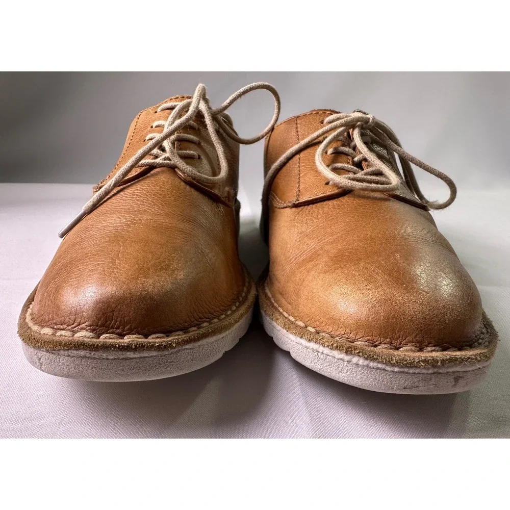 RARE Tommy Bahama Gilford Mens 9M Brown Leather Casual Derby Oxfords Brazil Shoe